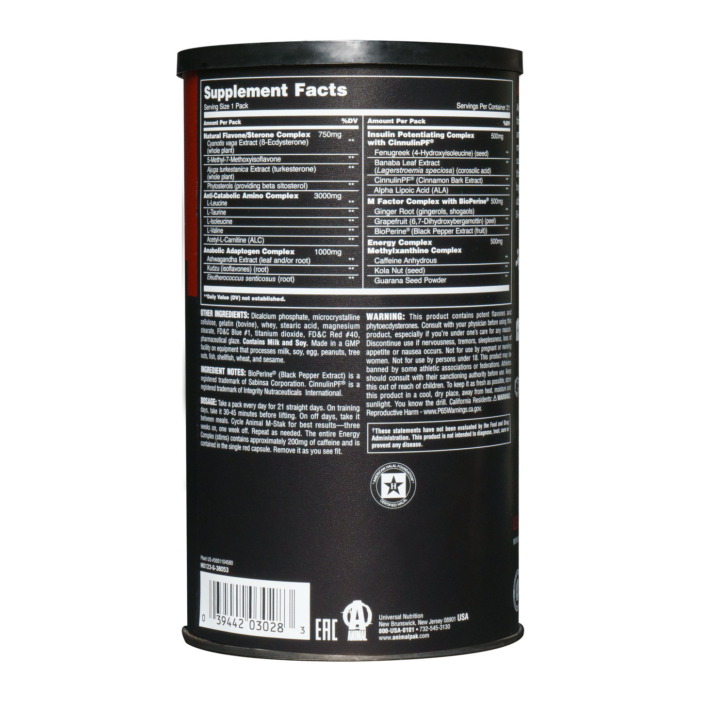 Animal M-Stak - 21 pill pack