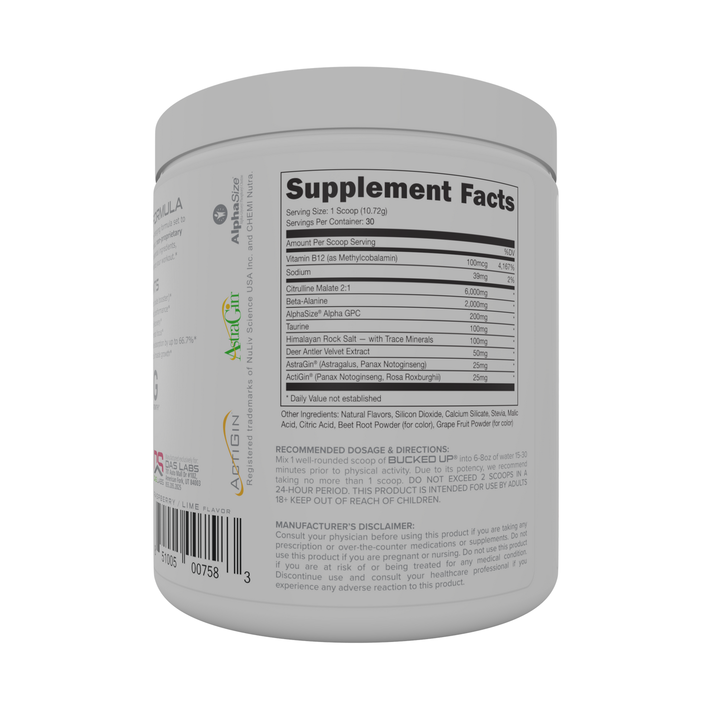 Bucked Up Pre-workout - Stimulant free