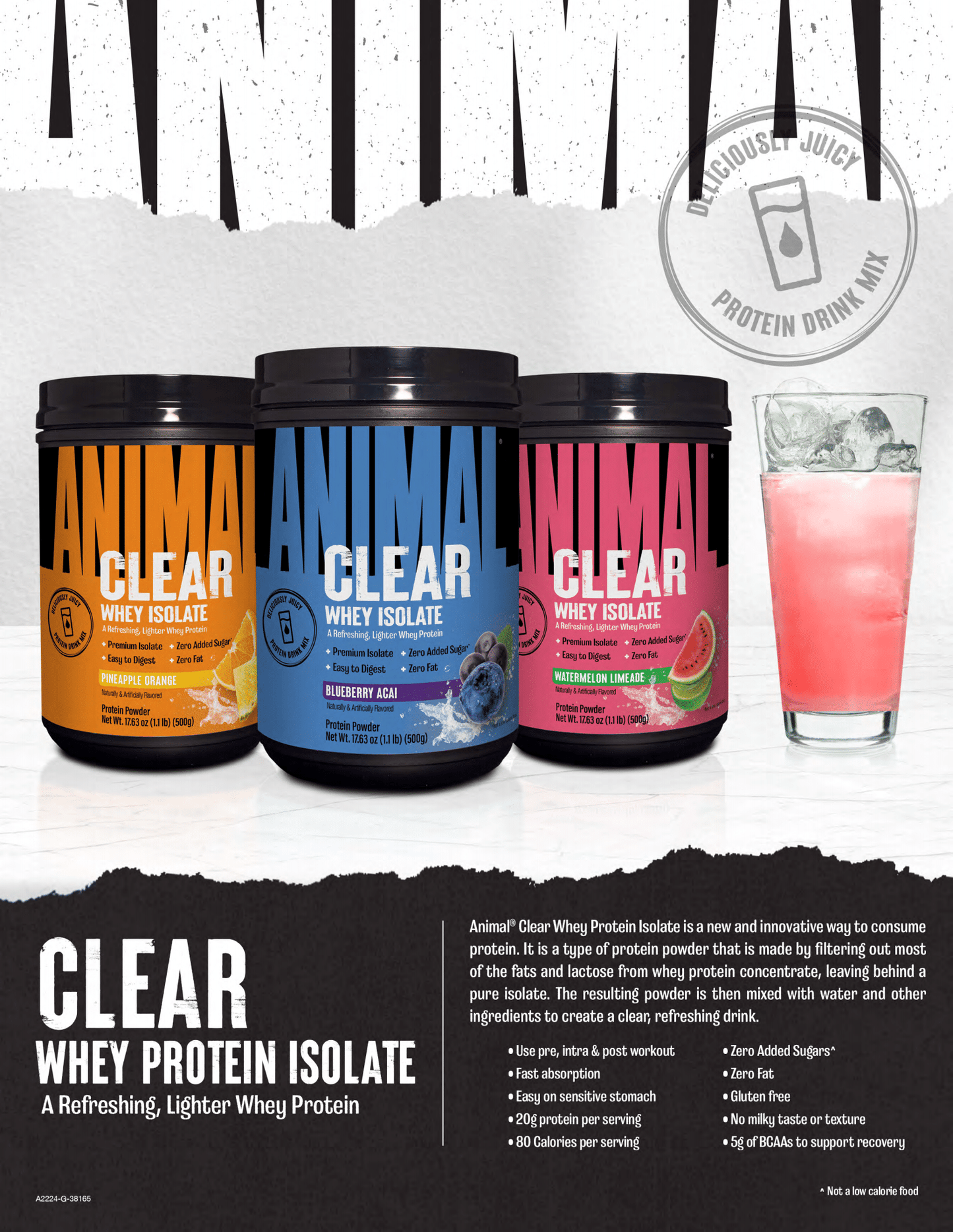 Animal Clear Whey Protein - 1.1lbs