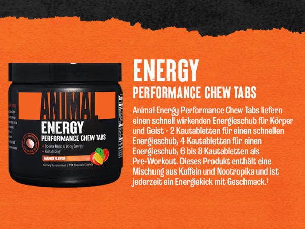 Animal Energy Performance Chews - 120 Chews