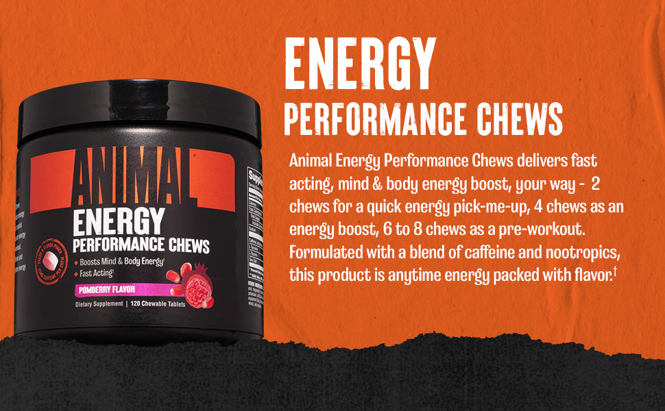 Animal Energy Performance Chews - 120 Chews